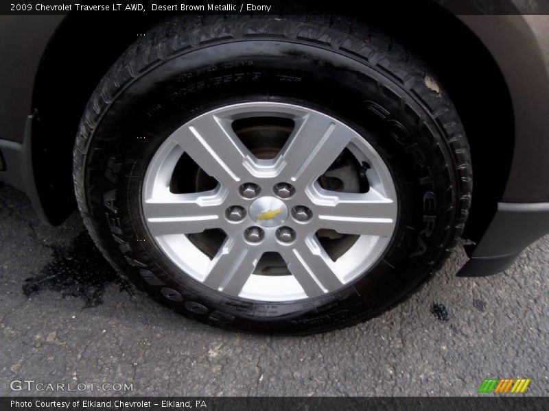 Desert Brown Metallic / Ebony 2009 Chevrolet Traverse LT AWD