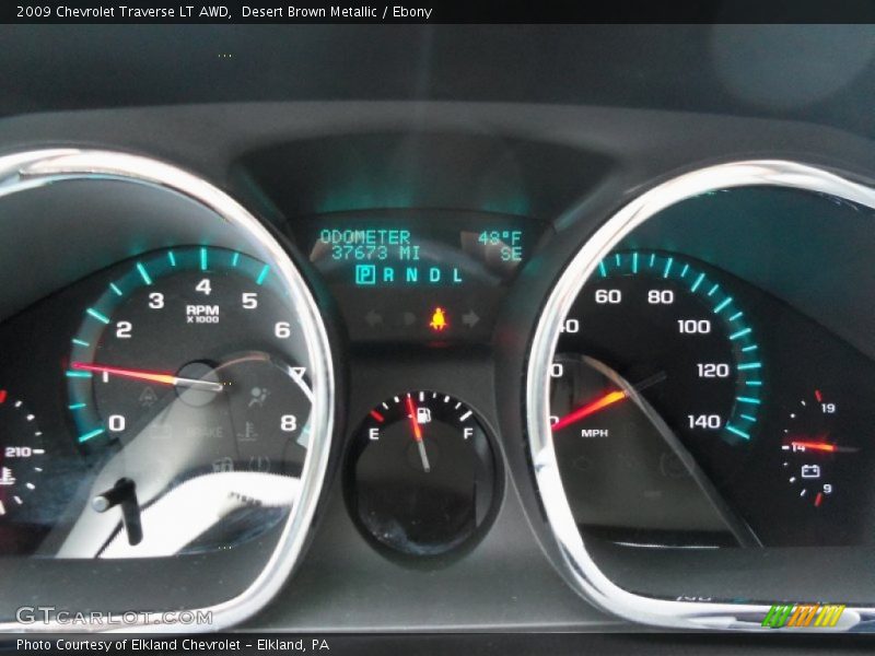 Desert Brown Metallic / Ebony 2009 Chevrolet Traverse LT AWD