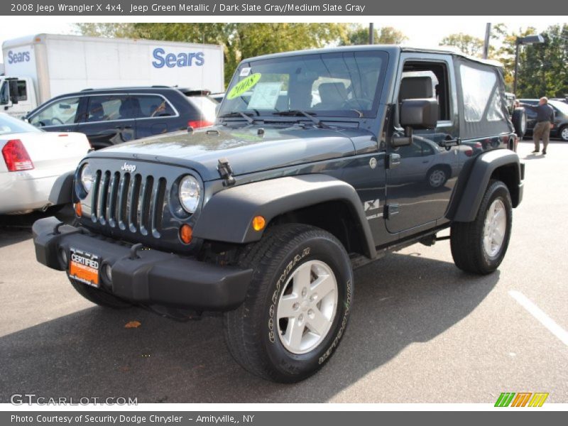 Jeep Green Metallic / Dark Slate Gray/Medium Slate Gray 2008 Jeep Wrangler X 4x4