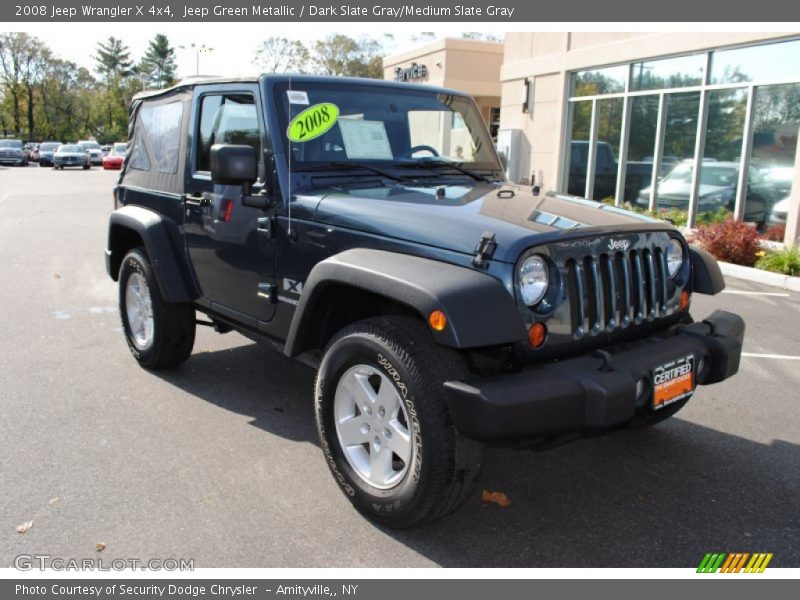 Jeep Green Metallic / Dark Slate Gray/Medium Slate Gray 2008 Jeep Wrangler X 4x4
