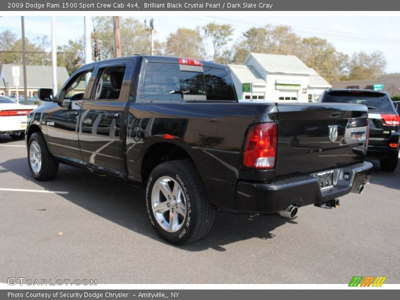 Brilliant Black Crystal Pearl / Dark Slate Gray 2009 Dodge Ram 1500 Sport Crew Cab 4x4