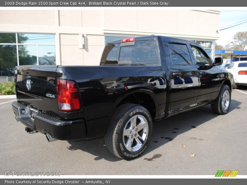 Brilliant Black Crystal Pearl / Dark Slate Gray 2009 Dodge Ram 1500 Sport Crew Cab 4x4