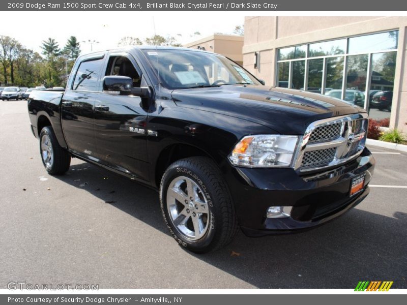 Brilliant Black Crystal Pearl / Dark Slate Gray 2009 Dodge Ram 1500 Sport Crew Cab 4x4