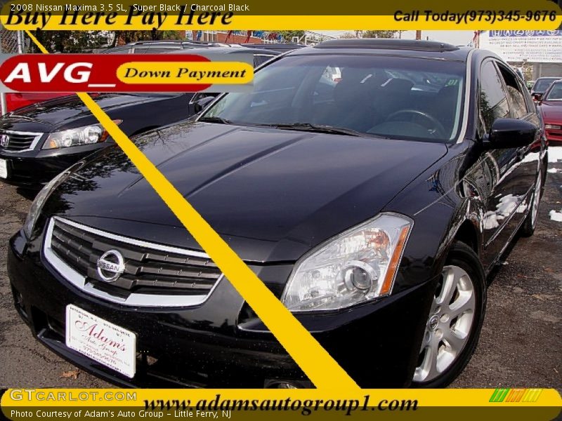 Super Black / Charcoal Black 2008 Nissan Maxima 3.5 SL