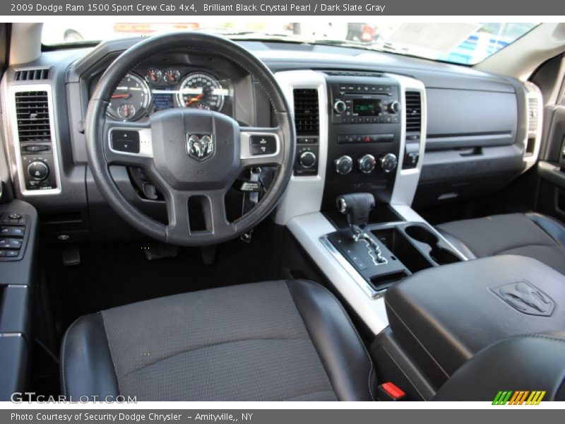 Brilliant Black Crystal Pearl / Dark Slate Gray 2009 Dodge Ram 1500 Sport Crew Cab 4x4