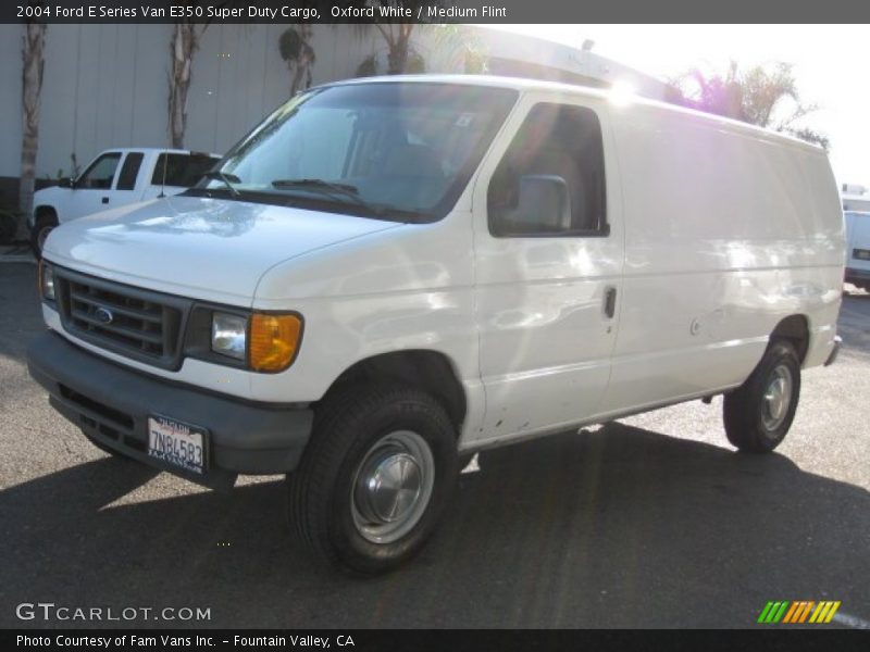 Oxford White / Medium Flint 2004 Ford E Series Van E350 Super Duty Cargo