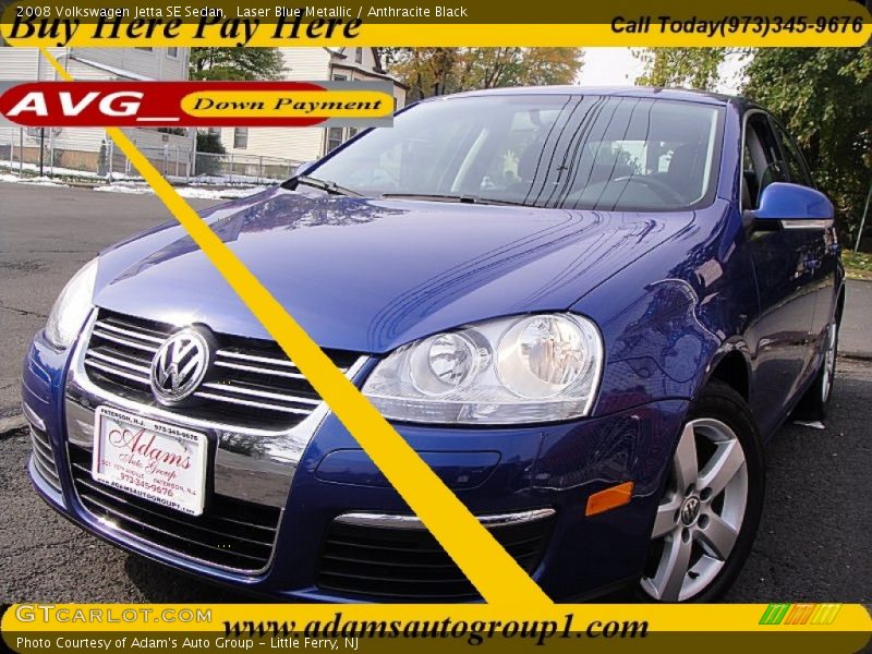 Laser Blue Metallic / Anthracite Black 2008 Volkswagen Jetta SE Sedan