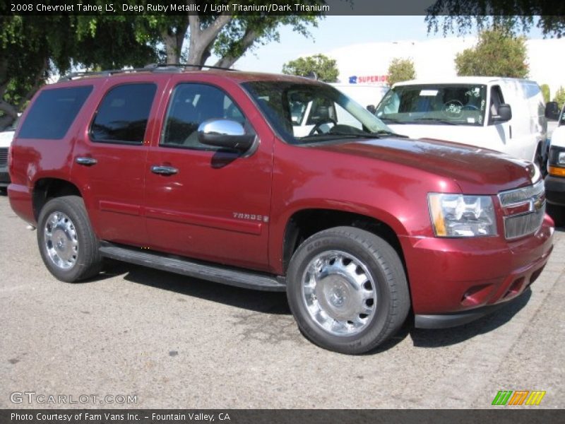 Deep Ruby Metallic / Light Titanium/Dark Titanium 2008 Chevrolet Tahoe LS