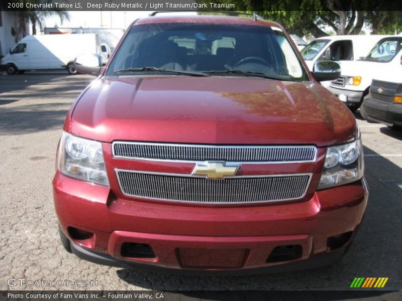 Deep Ruby Metallic / Light Titanium/Dark Titanium 2008 Chevrolet Tahoe LS