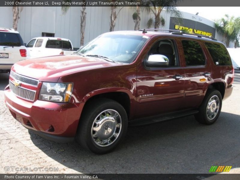 Deep Ruby Metallic / Light Titanium/Dark Titanium 2008 Chevrolet Tahoe LS