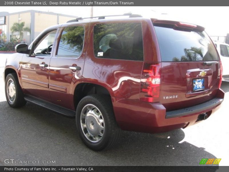 Deep Ruby Metallic / Light Titanium/Dark Titanium 2008 Chevrolet Tahoe LS