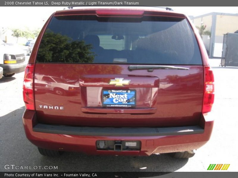 Deep Ruby Metallic / Light Titanium/Dark Titanium 2008 Chevrolet Tahoe LS