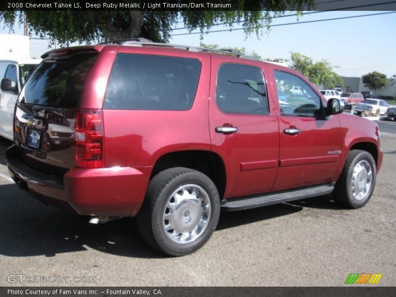 Deep Ruby Metallic / Light Titanium/Dark Titanium 2008 Chevrolet Tahoe LS