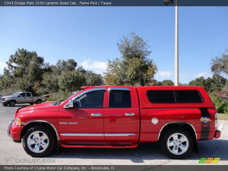 Flame Red / Taupe 2004 Dodge Ram 1500 Laramie Quad Cab