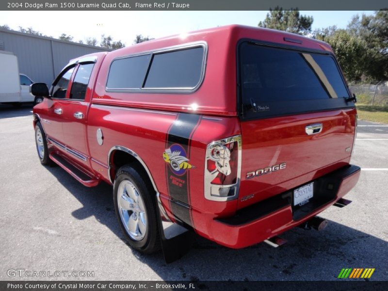 Flame Red / Taupe 2004 Dodge Ram 1500 Laramie Quad Cab