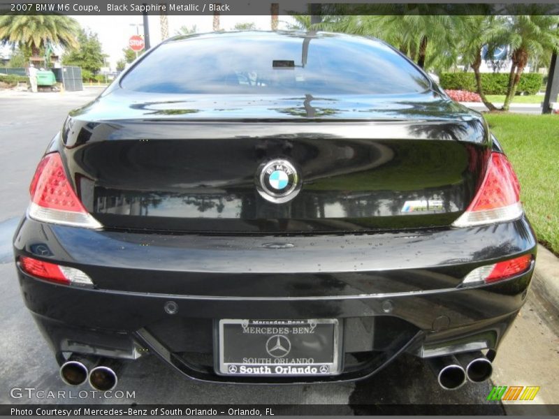 Black Sapphire Metallic / Black 2007 BMW M6 Coupe