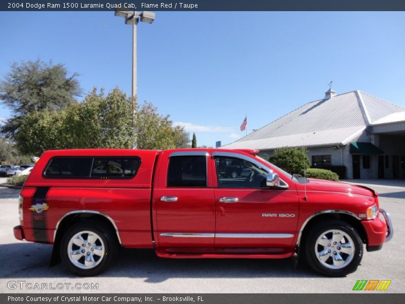Flame Red / Taupe 2004 Dodge Ram 1500 Laramie Quad Cab