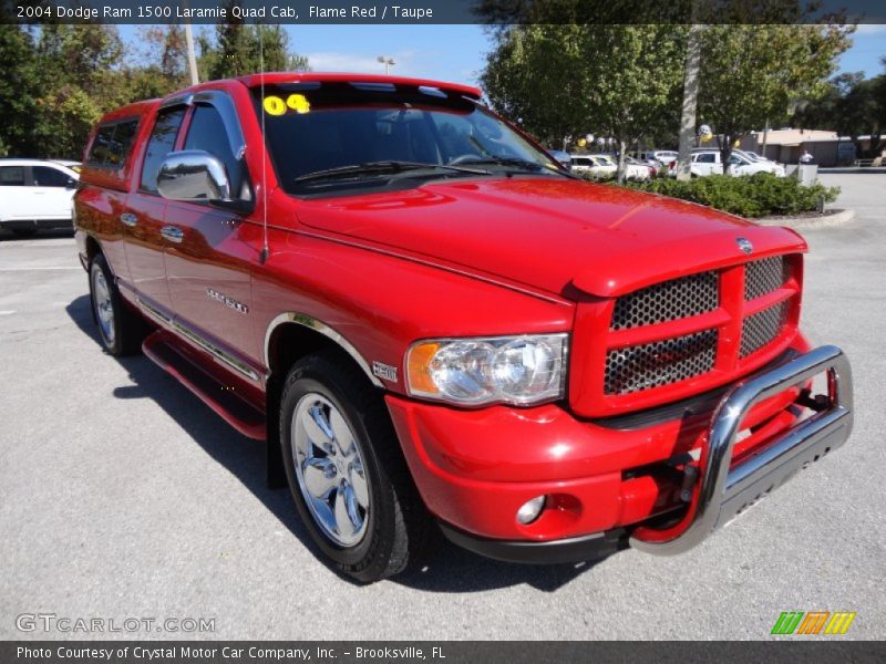 Flame Red / Taupe 2004 Dodge Ram 1500 Laramie Quad Cab