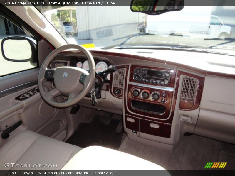 Flame Red / Taupe 2004 Dodge Ram 1500 Laramie Quad Cab