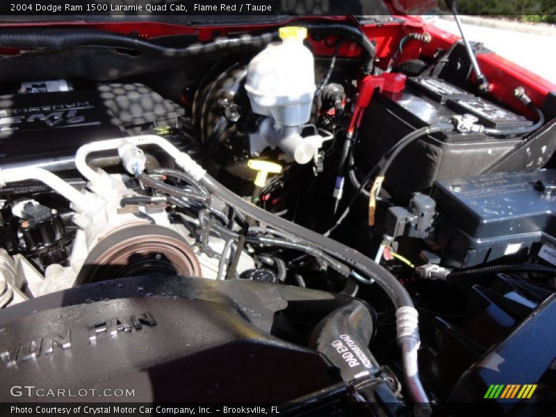 Flame Red / Taupe 2004 Dodge Ram 1500 Laramie Quad Cab