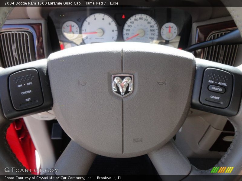 Flame Red / Taupe 2004 Dodge Ram 1500 Laramie Quad Cab