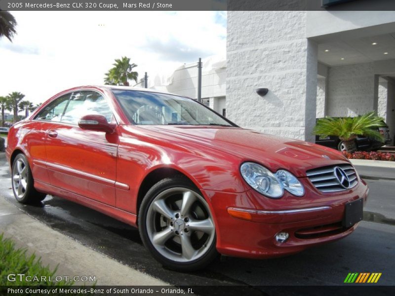 Mars Red / Stone 2005 Mercedes-Benz CLK 320 Coupe