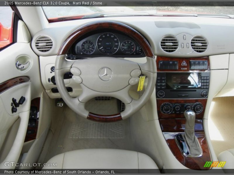 Mars Red / Stone 2005 Mercedes-Benz CLK 320 Coupe