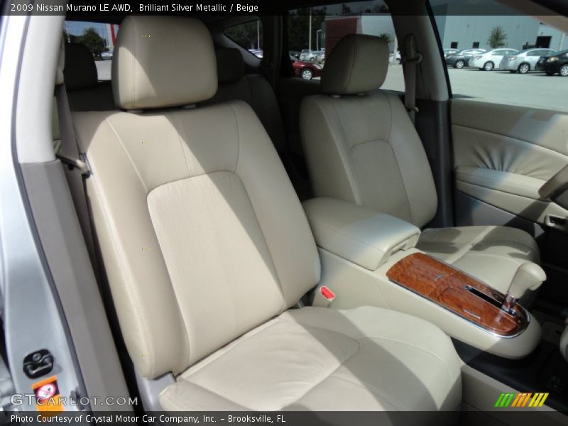 Brilliant Silver Metallic / Beige 2009 Nissan Murano LE AWD