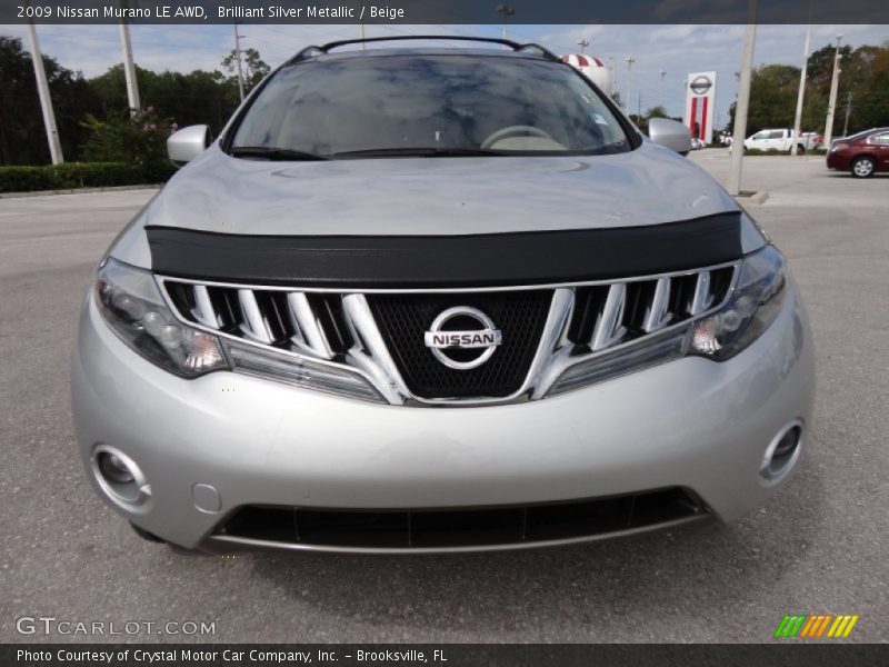 Brilliant Silver Metallic / Beige 2009 Nissan Murano LE AWD