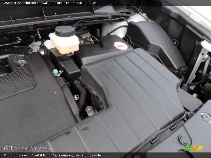 Brilliant Silver Metallic / Beige 2009 Nissan Murano LE AWD