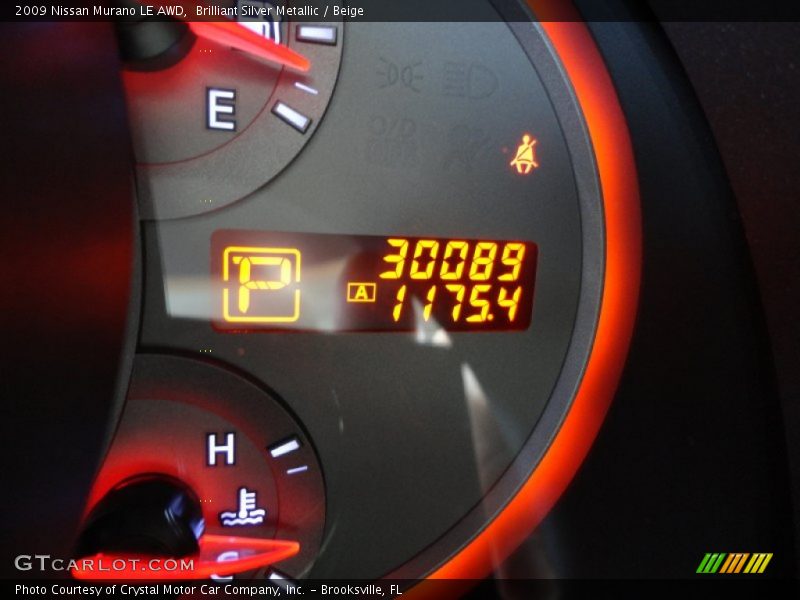 Brilliant Silver Metallic / Beige 2009 Nissan Murano LE AWD