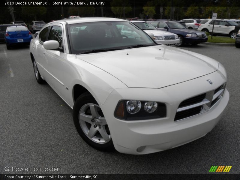 Stone White / Dark Slate Gray 2010 Dodge Charger SXT