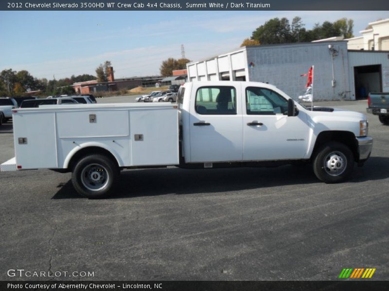 Summit White / Dark Titanium 2012 Chevrolet Silverado 3500HD WT Crew Cab 4x4 Chassis