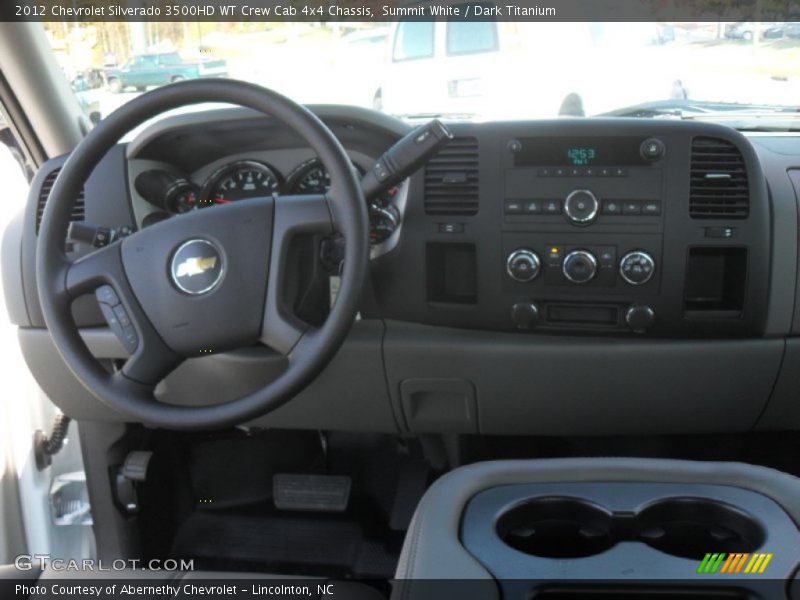 Summit White / Dark Titanium 2012 Chevrolet Silverado 3500HD WT Crew Cab 4x4 Chassis