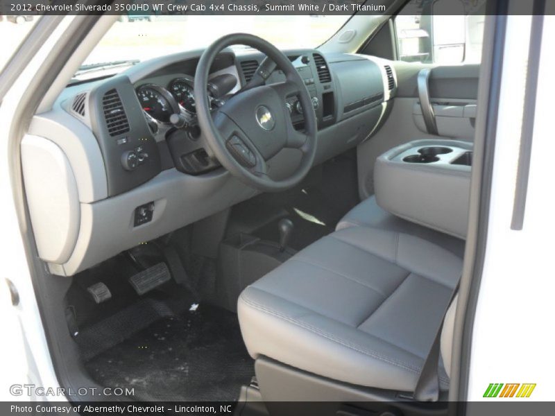 Summit White / Dark Titanium 2012 Chevrolet Silverado 3500HD WT Crew Cab 4x4 Chassis