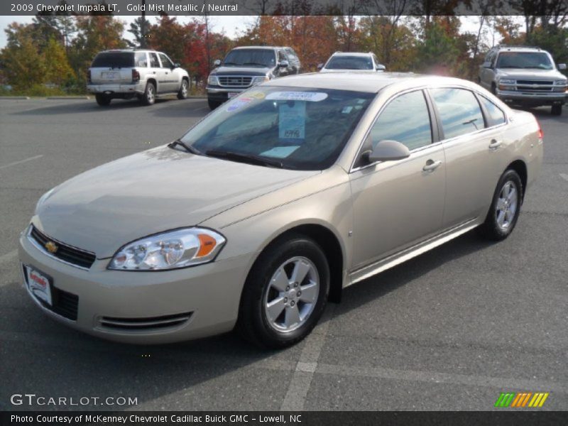 Gold Mist Metallic / Neutral 2009 Chevrolet Impala LT