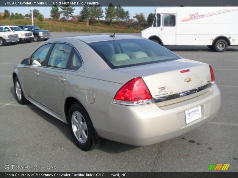 Gold Mist Metallic / Neutral 2009 Chevrolet Impala LT