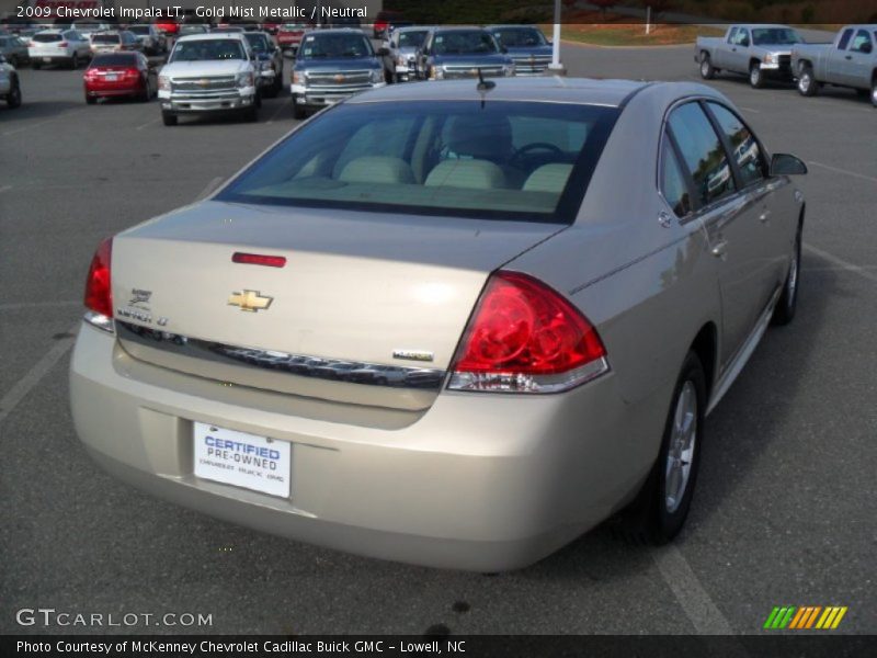 Gold Mist Metallic / Neutral 2009 Chevrolet Impala LT