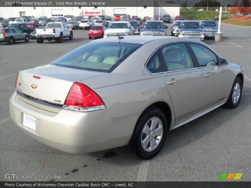 Gold Mist Metallic / Neutral 2009 Chevrolet Impala LT