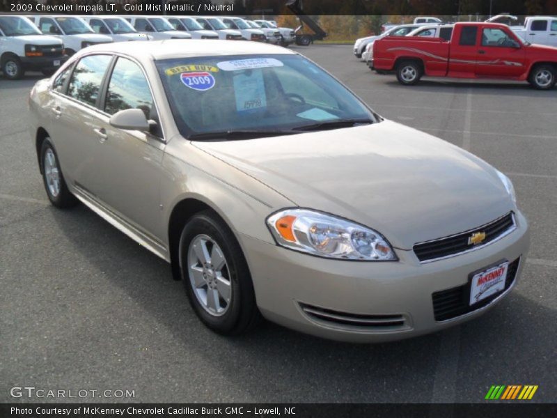 Gold Mist Metallic / Neutral 2009 Chevrolet Impala LT