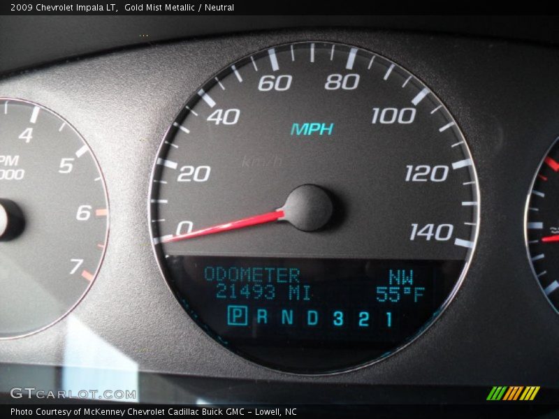 Gold Mist Metallic / Neutral 2009 Chevrolet Impala LT