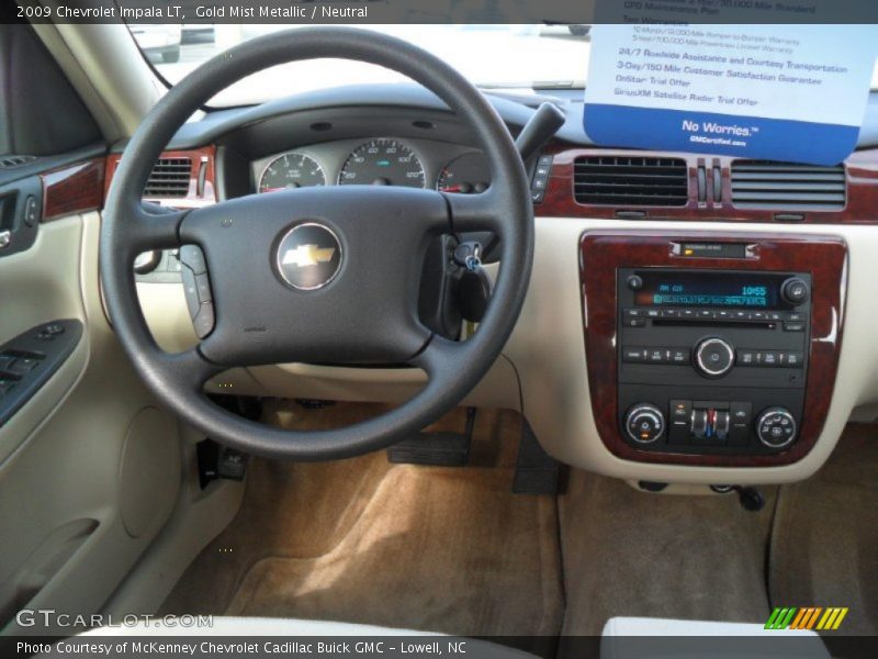 Gold Mist Metallic / Neutral 2009 Chevrolet Impala LT