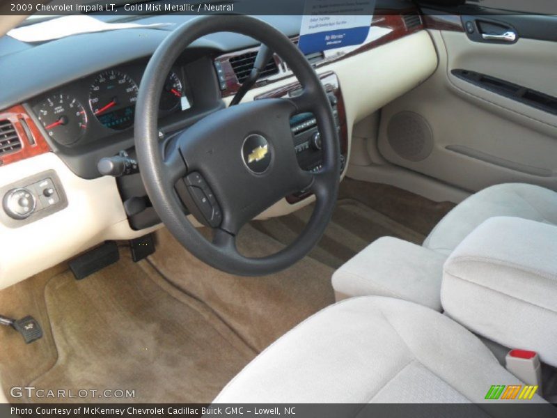Gold Mist Metallic / Neutral 2009 Chevrolet Impala LT
