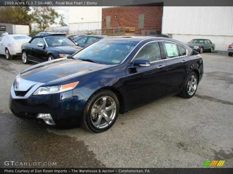 Royal Blue Pearl / Ebony 2009 Acura TL 3.7 SH-AWD