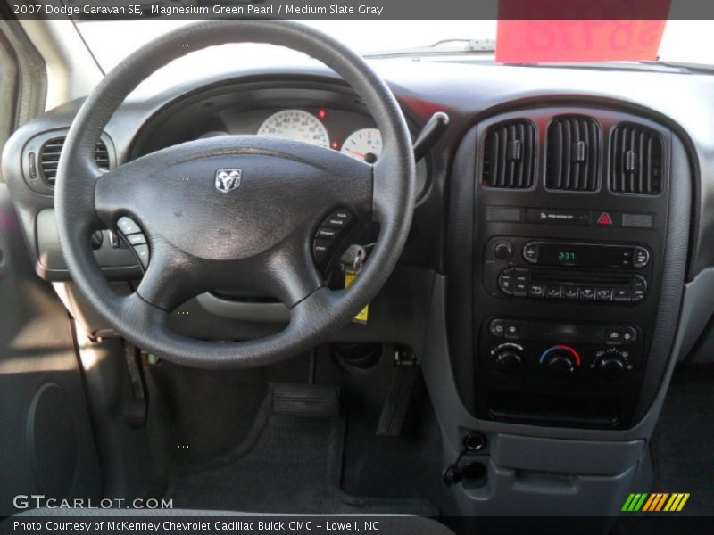 Magnesium Green Pearl / Medium Slate Gray 2007 Dodge Caravan SE