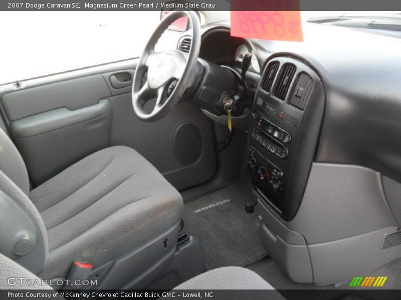 Magnesium Green Pearl / Medium Slate Gray 2007 Dodge Caravan SE