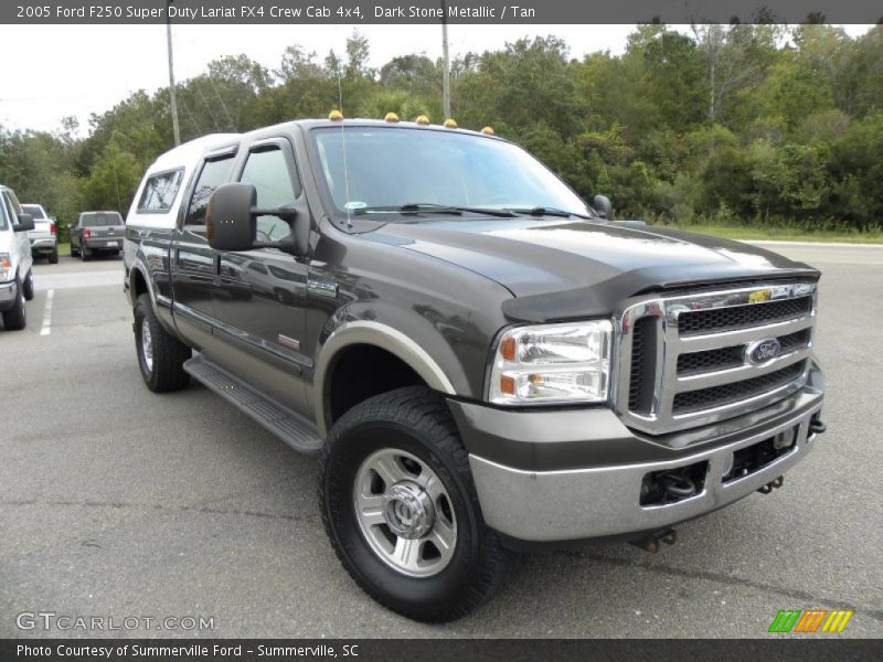 Dark Stone Metallic / Tan 2005 Ford F250 Super Duty Lariat FX4 Crew Cab 4x4