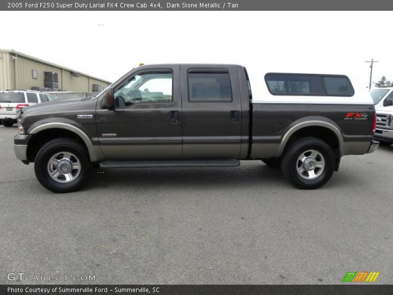 Dark Stone Metallic / Tan 2005 Ford F250 Super Duty Lariat FX4 Crew Cab 4x4