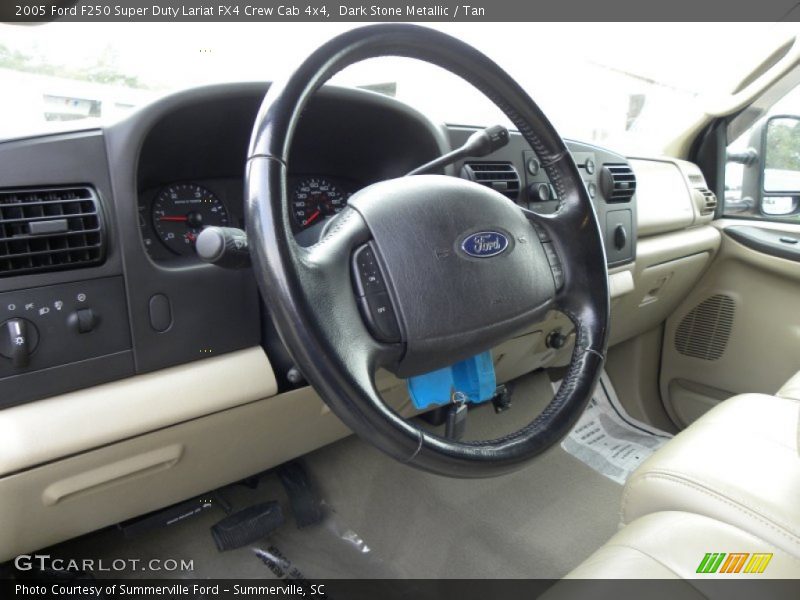 Dark Stone Metallic / Tan 2005 Ford F250 Super Duty Lariat FX4 Crew Cab 4x4