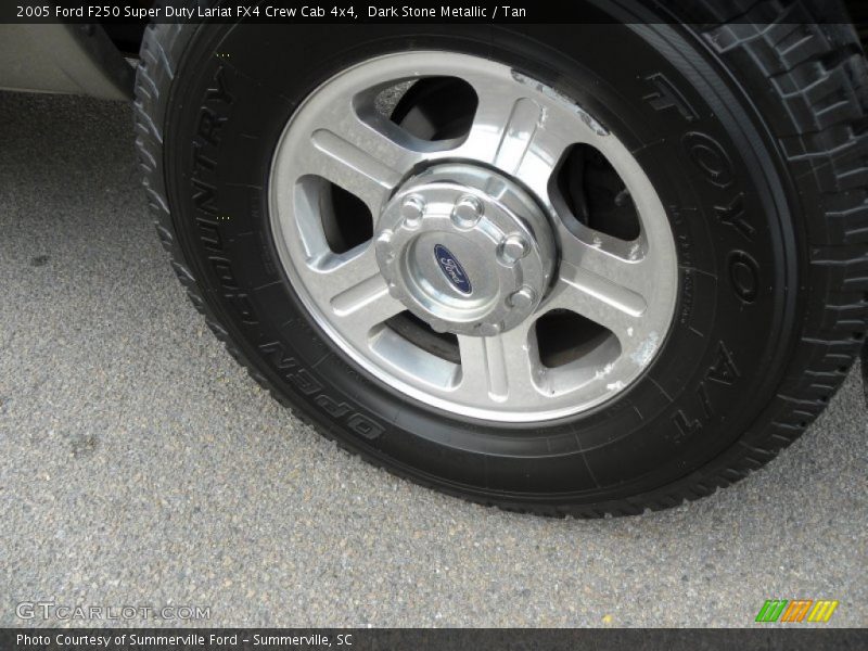 Dark Stone Metallic / Tan 2005 Ford F250 Super Duty Lariat FX4 Crew Cab 4x4
